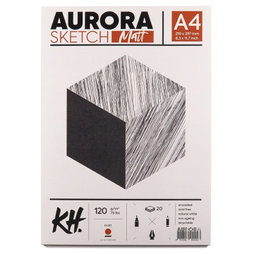 Blok do szkicu AURORA Sketch Matt 120g/m2 A4 klejony - 529001400 - foto.1