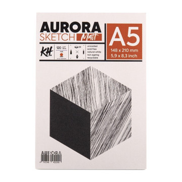 Blok do szkicu AURORA Sketch Matt 120g/m2 A5 klejony - 529001500 - foto.1