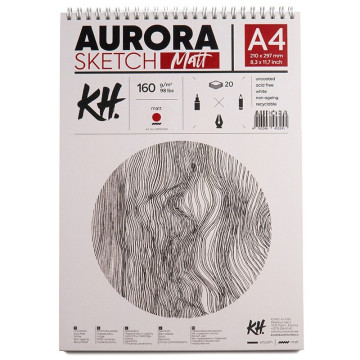 Blok do szkicu AURORA Sketch Matt 160g/m2 A4 na spirali - 539002400 - foto.1