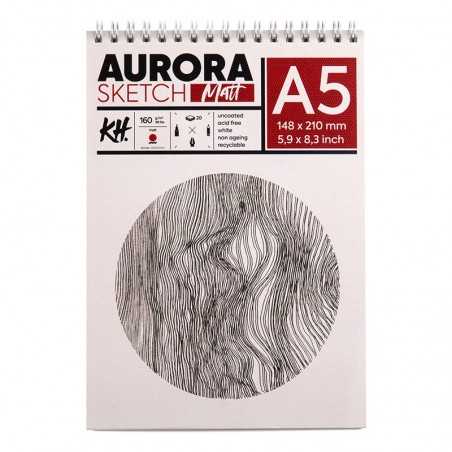Blok do szkicu AURORA Sketch Matt 160g/m2 A5 na spirali - 539002500 - foto.1