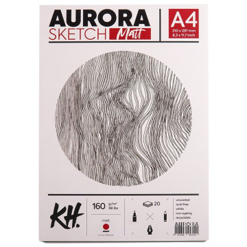 Blok do szkicu AURORA Sketch Matt 160g/m2 A4 klejony - 539001400 - foto.1