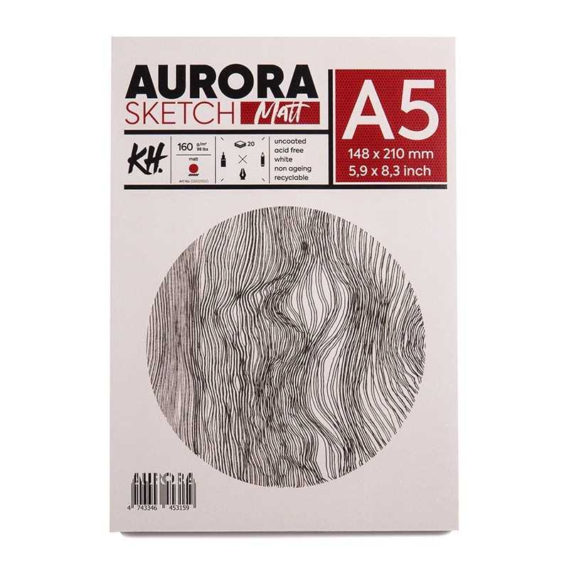 Blok do szkicu AURORA Sketch Matt 160g/m2 A5 klejony - 539001500 - foto.1
