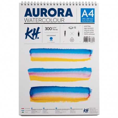 Blok do akwareli AURORA Cold Pressed 300g/m2 A4 na spirali - 376003400 - foto.1
