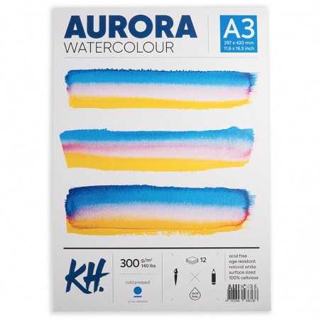 Blok do akwareli AURORA Cold Pressed 300g/m2 A3 klejony - 376001300 - foto.1