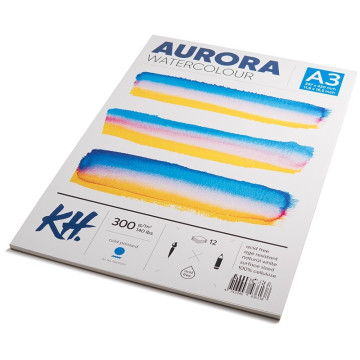 Blok do akwareli AURORA Cold Pressed 300g/m2 A3 klejony - 376001300 - foto.2