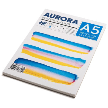 Blok do akwareli AURORA Cold Pressed 300g/m2 A5 klejony - 376001500 - foto.2