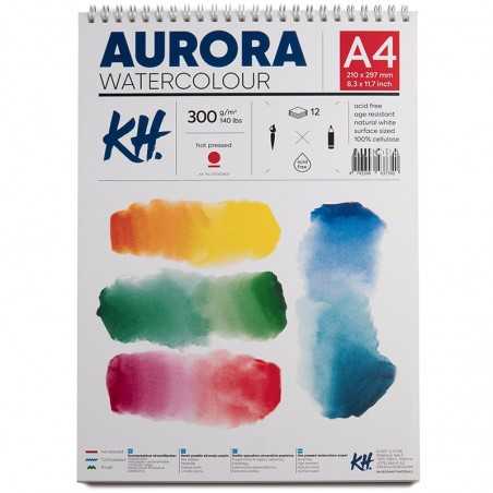 Blok do akwareli AURORA Hot Pressed 300g/m2 A4 na spirali - 377003400 - foto.1
