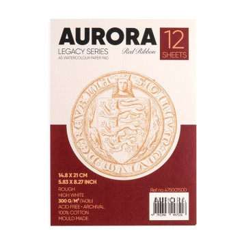 Blok do akwareli Aurora "Królewska Pieczęć" Rough 100% bawełny 300g/m2 A5 12 ark. krótszy bok - 475001500 - foto.1