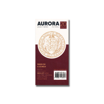 Blok do akwareli Aurora "Królewska Pieczęć" Rough 100% bawełny 300g/m2 10x20cm 20 ark. - 475004120 - foto.1