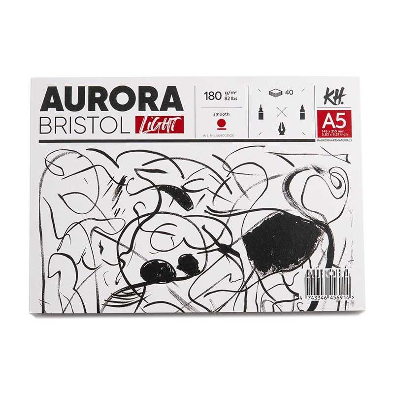 Blok AURORA Bristol Light 180g/m2 A5 klejony - 569001500 - foto.1