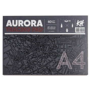 Kalka kreślarska w bloku AURORA 60g/m2 A4 50 arkuszy - 599001400 - foto.1