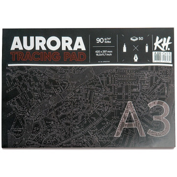 Kalka kreślarska w bloku AURORA 90g/m2 A3 50 arkuszy - 589001300 - foto.1