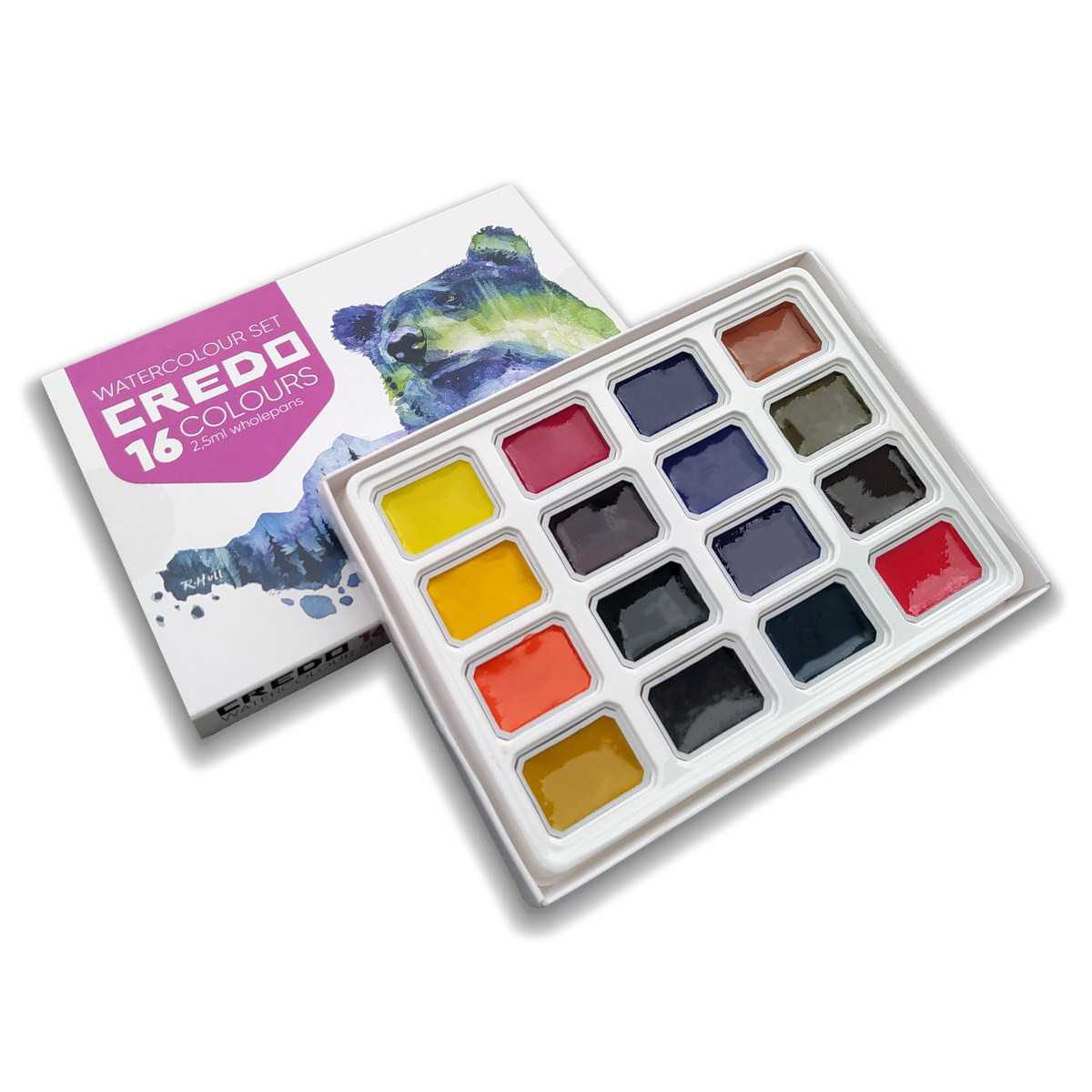 Zestaw farb akwarelowych Credo 16 kolorów - 32969016 - foto.1