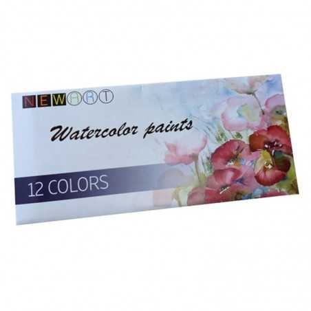 Zestaw farb akwarelowych NewArt 12 kolorów 12ml - 993112 - foto.1
