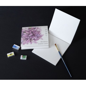 Mini blok do akwareli PALAZZO &quot;Liliowy jazz&quot; 200g/m2 13,5x13,5cm - PL-5934 - foto.3