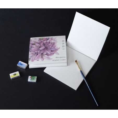 Mini blok do akwareli PALAZZO &quot;Liliowy jazz&quot; 200g/m2 13,5x13,5cm - PL-5934 - foto.3