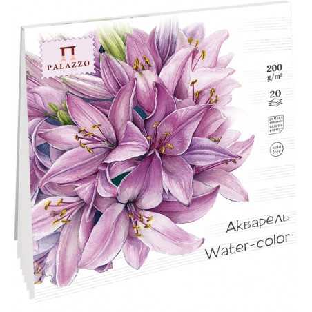 Mini blok do akwareli PALAZZO &quot;Liliowy jazz&quot; 200g/m2 13,5x13,5cm - PL-5934 - foto.1
