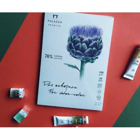 Blok do akwareli PALAZZO "Kwitnący karczoch" Bawełna 70% 200g/m2 A5 - PL-5774 - foto.3