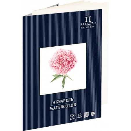 Papier do akwareli PALAZZO "Piwonia" w teczce 300g/m2 A4 - P-1722 - foto.1