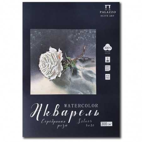 Papier do akwareli PALAZZO "Srebrna róża" w teczce Bawełna 100% 300g/m2 A3 - P-3849 - foto.1