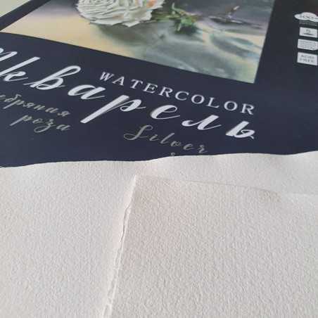 Papier do akwareli PALAZZO "Srebrna róża" w teczce Bawełna 100% 300g/m2 A3 - P-3849 - foto.3