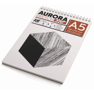 Blok do szkicu AURORA Sketch Matt 120g/m2 A5 na spirali - 529002500 - foto.2