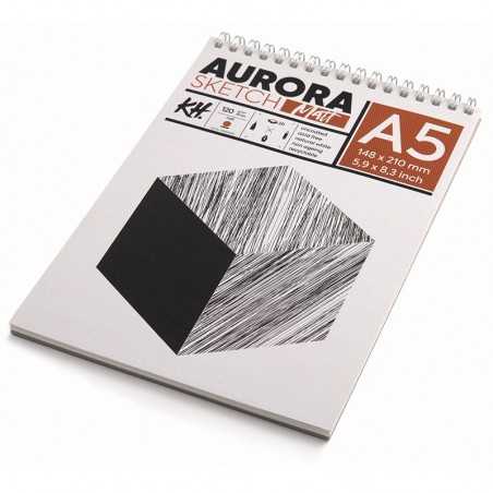 Blok do szkicu AURORA Sketch Matt 120g/m2 A5 na spirali - 529002500 - foto.2