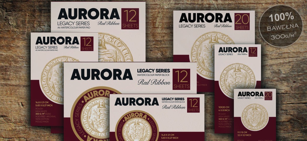 Papier artystyczny AURORA 100% bawełna 300gr/m2
